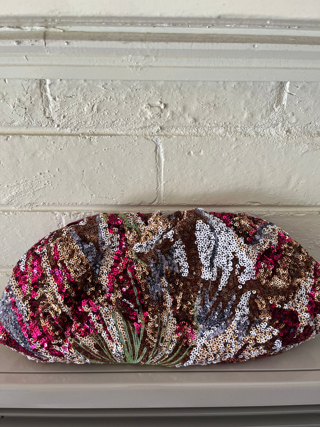 Kaleidoscope velvet clutch