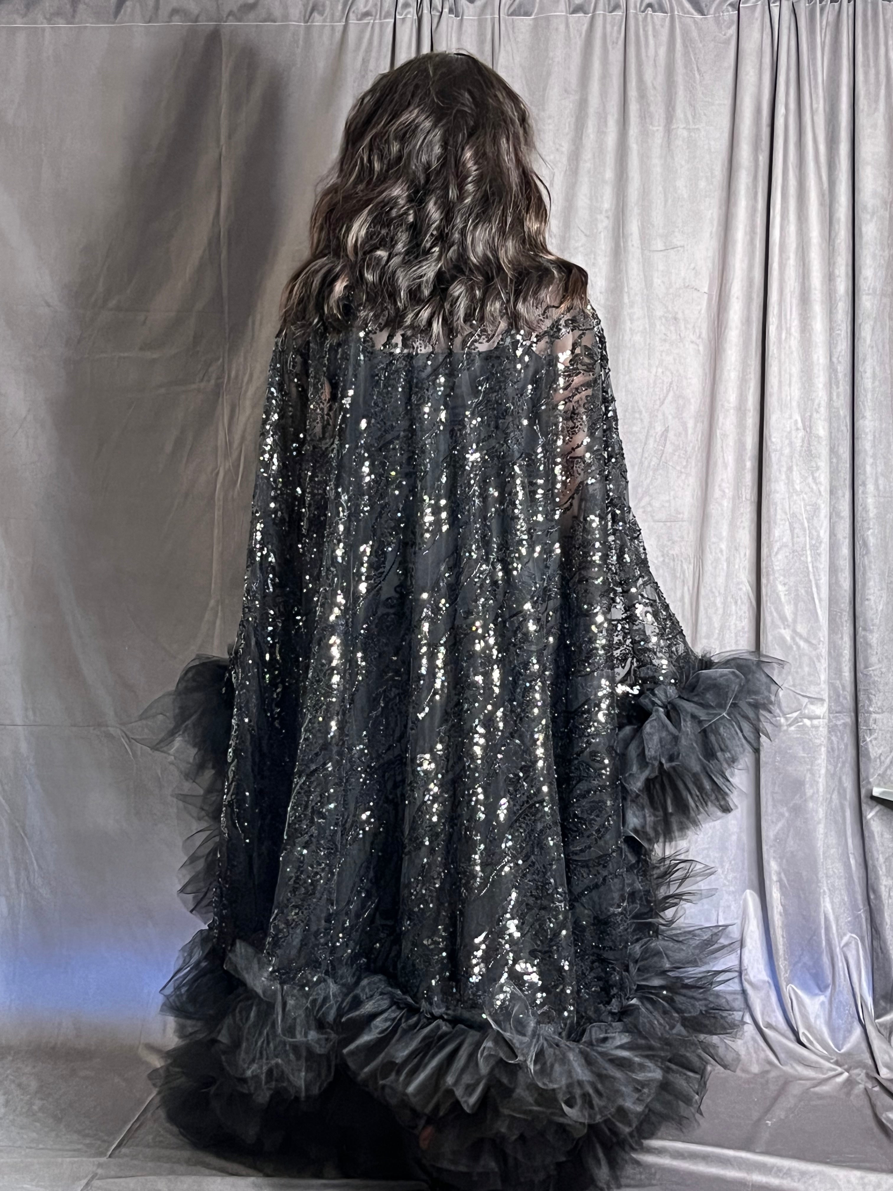 Beaded Tulle Overlay