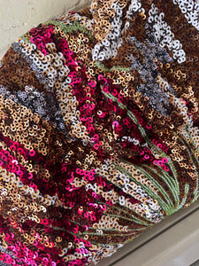 Kaleidoscope velvet clutch