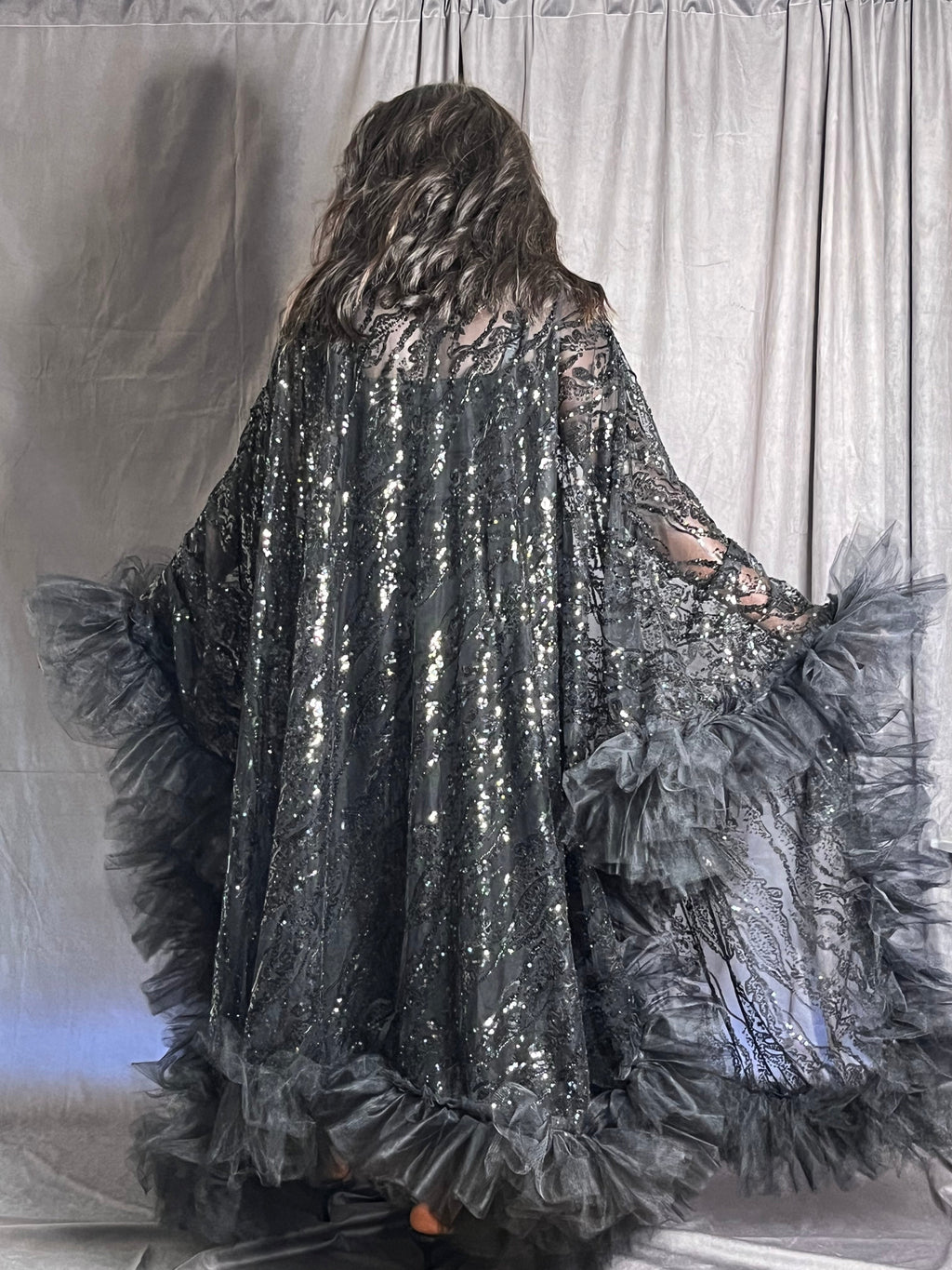 Beaded Tulle Overlay