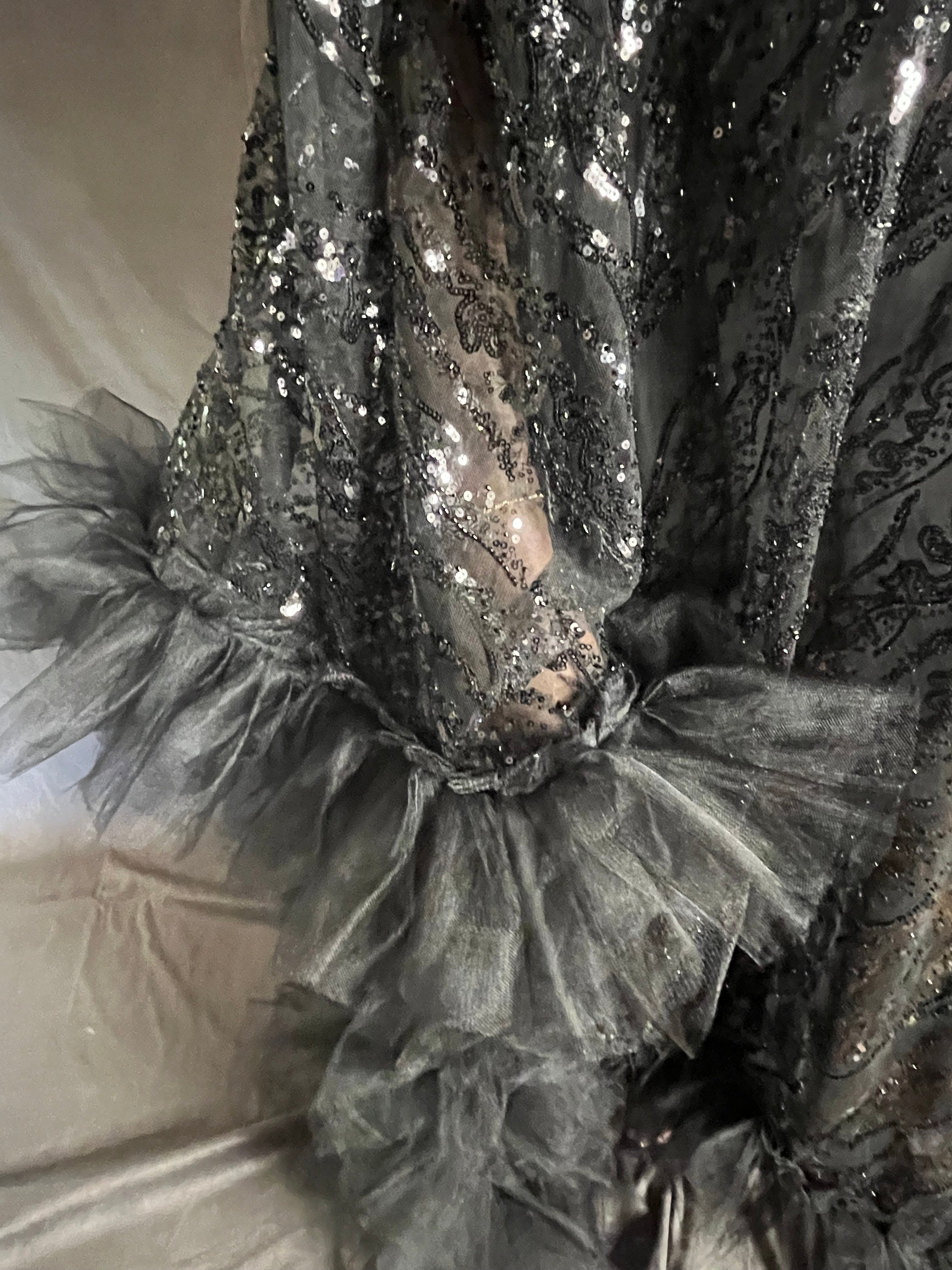 Beaded Tulle Overlay