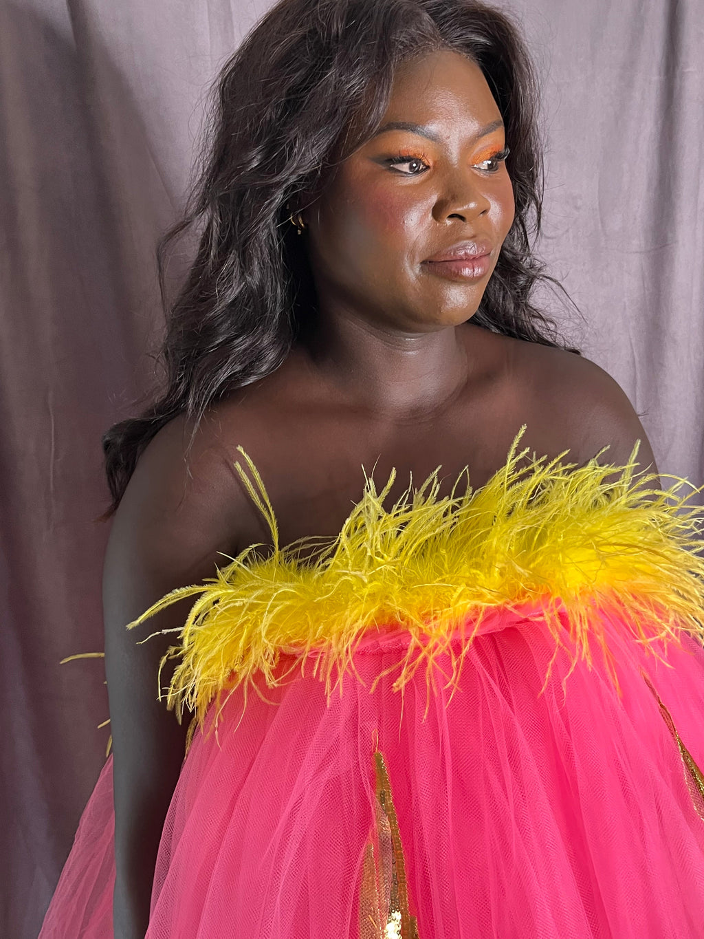 Feathers and Frou Frou Dress