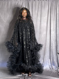 Beaded Tulle Overlay