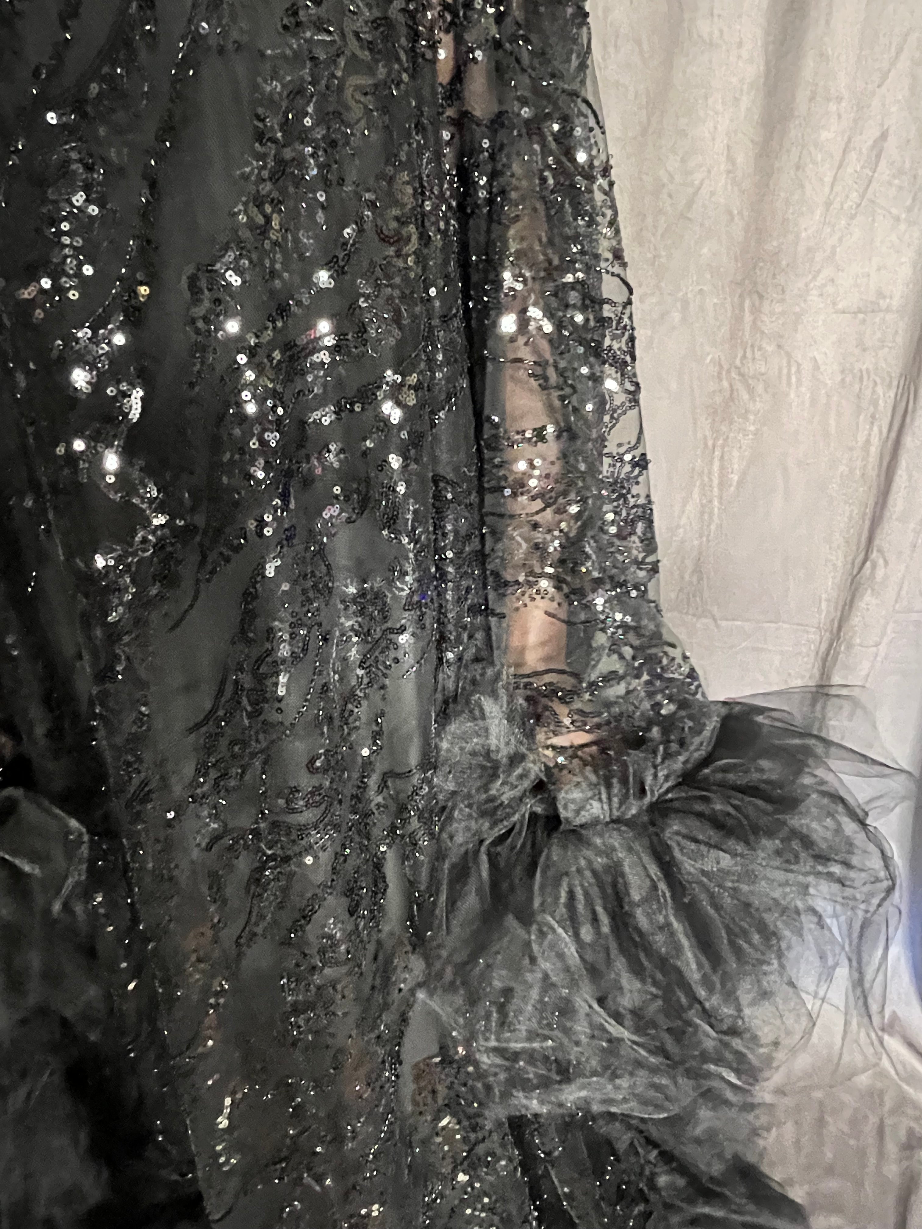 Beaded Tulle Overlay