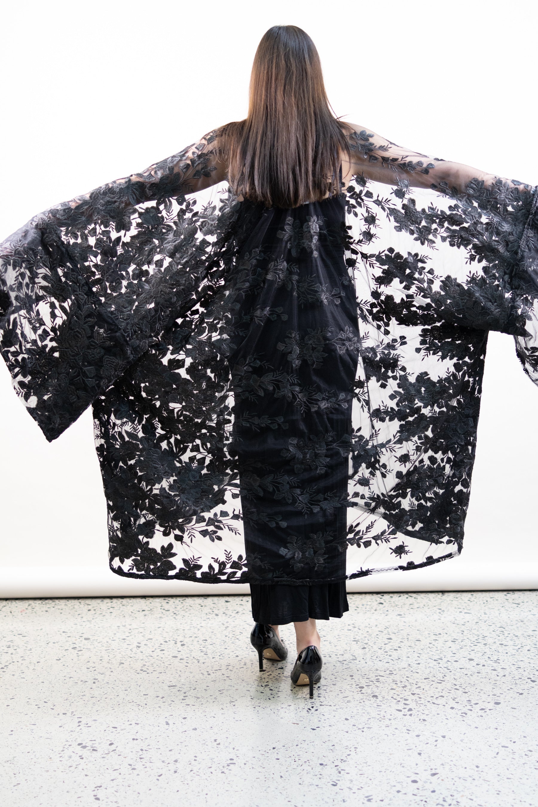 Midnight Lace Kimono
