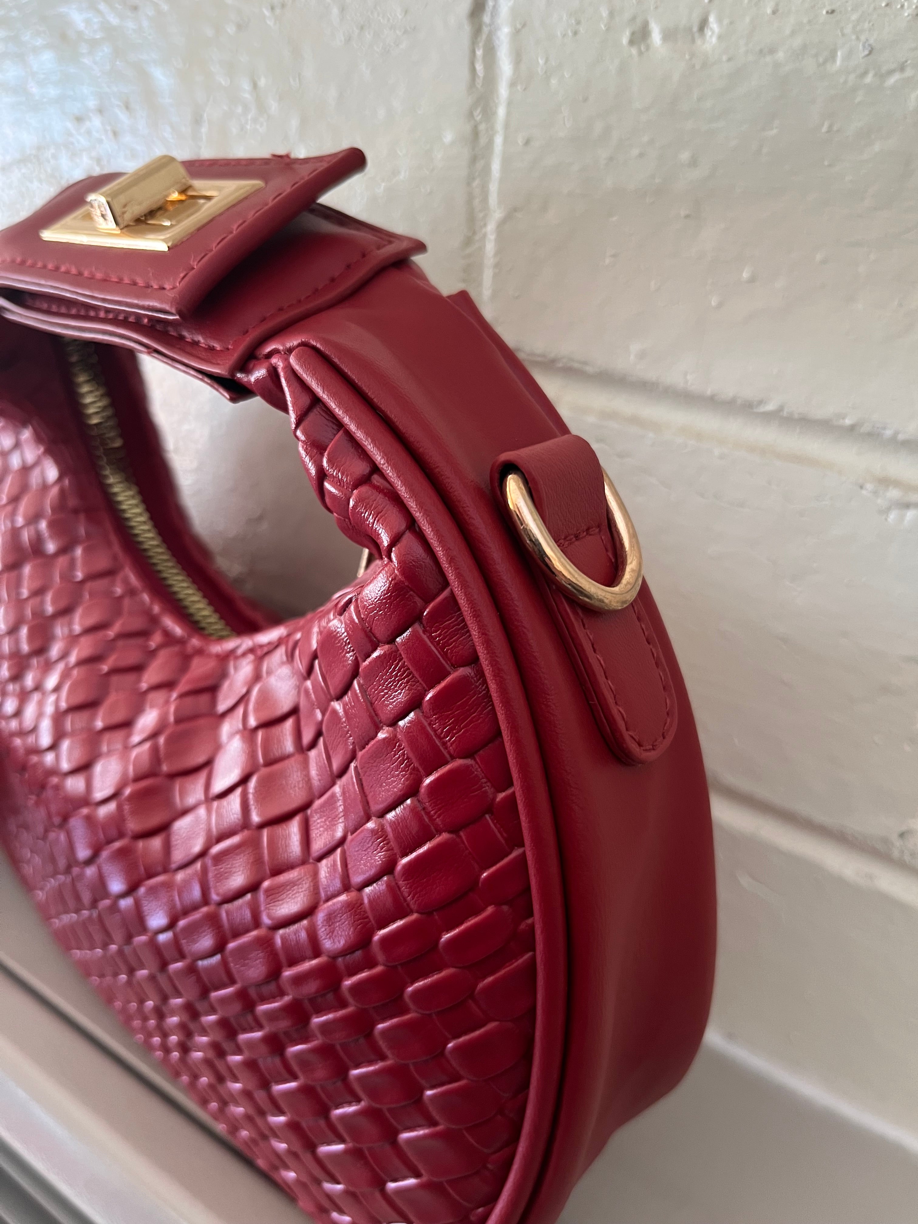 Woven Jellybean Bag - Red