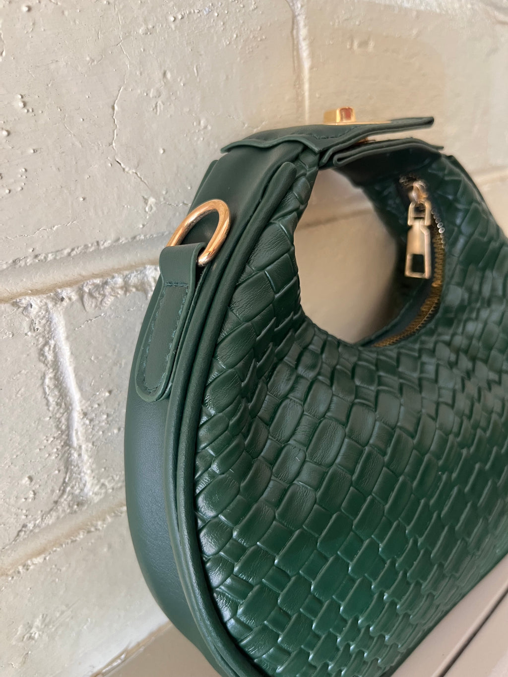 Woven Jellybean Bag - Green