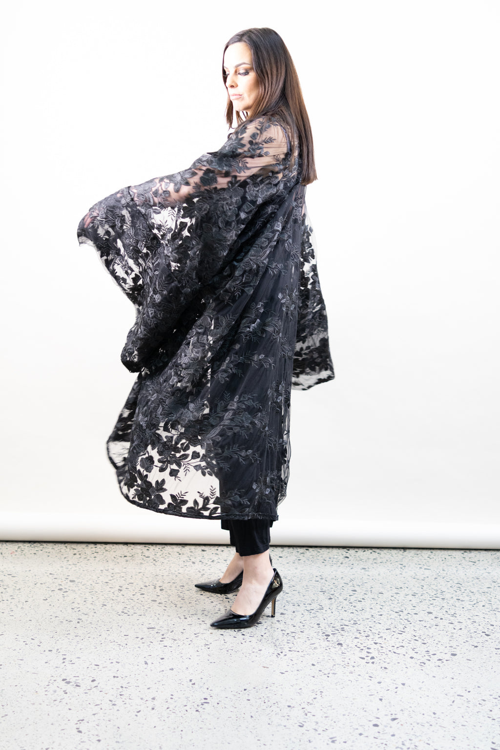 Midnight Lace Kimono