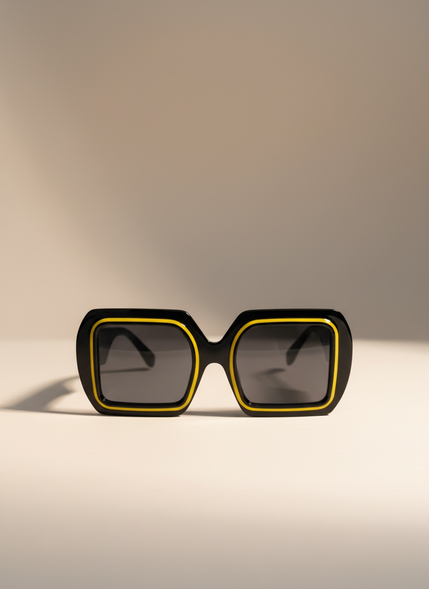 Malcolm Paull 'Dee-lite' Sunglasses - Black/Yellow