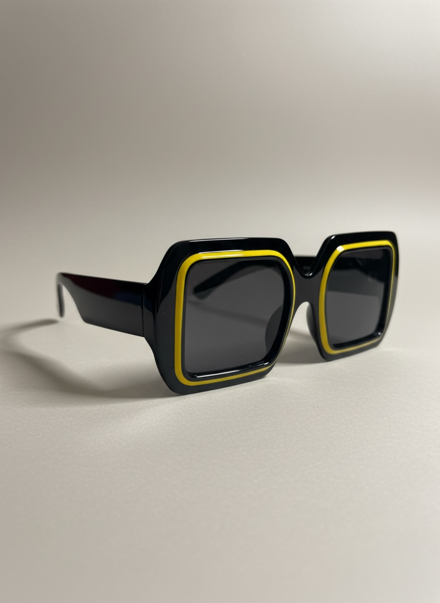 Malcolm Paull 'Dee-lite' Sunglasses - Black/Yellow