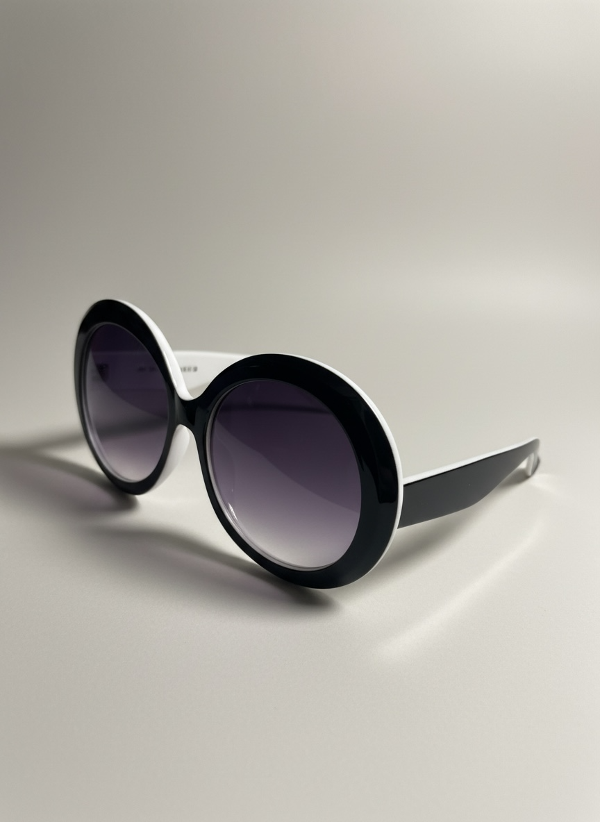Malcolm Paull 'Maria' Sunglasses - Black/White