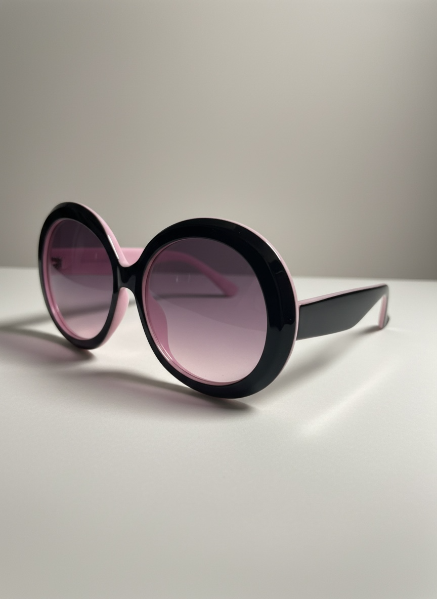 Malcolm Paull 'Maria' Sunglasses - Black/Pink