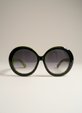 Malcolm Paull 'Maria' Sunglasses - Black/Lime