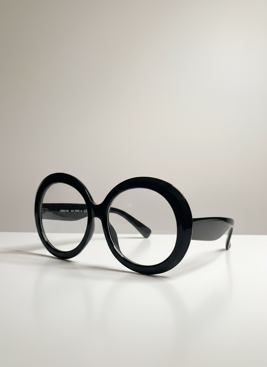 Malcolm Paull 'Maria' Sunglasses - Black/Clear Lens