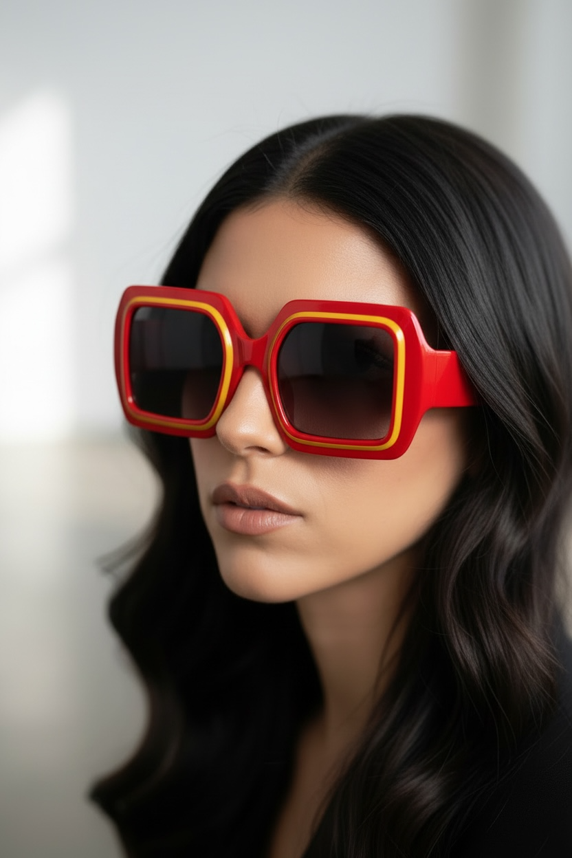 Malcolm Paull 'Dee-lite' Sunglasses - Red