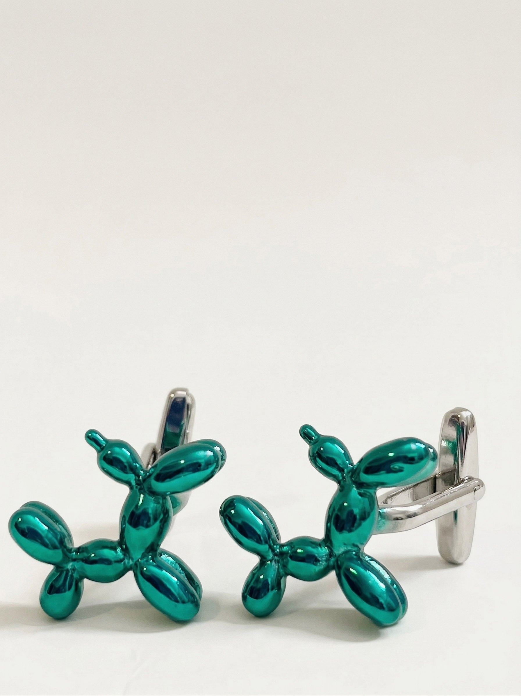 MP Balloon Dog Cufflinks - Aqua