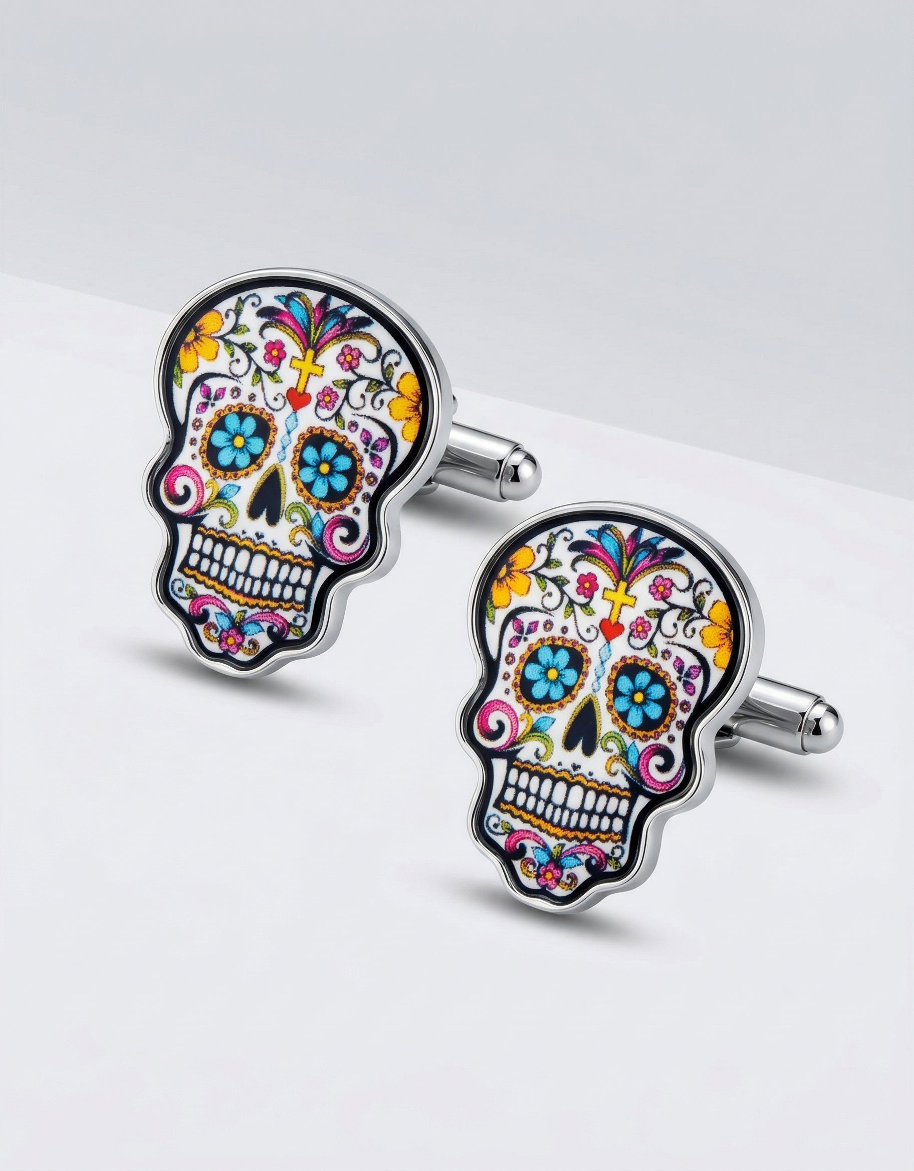 MP Day of the Dead Skull Cufflinks