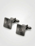 MP Square Burst Cufflinks - Gunmetal