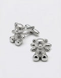 MP Teddy Bear Cufflinks - Silver