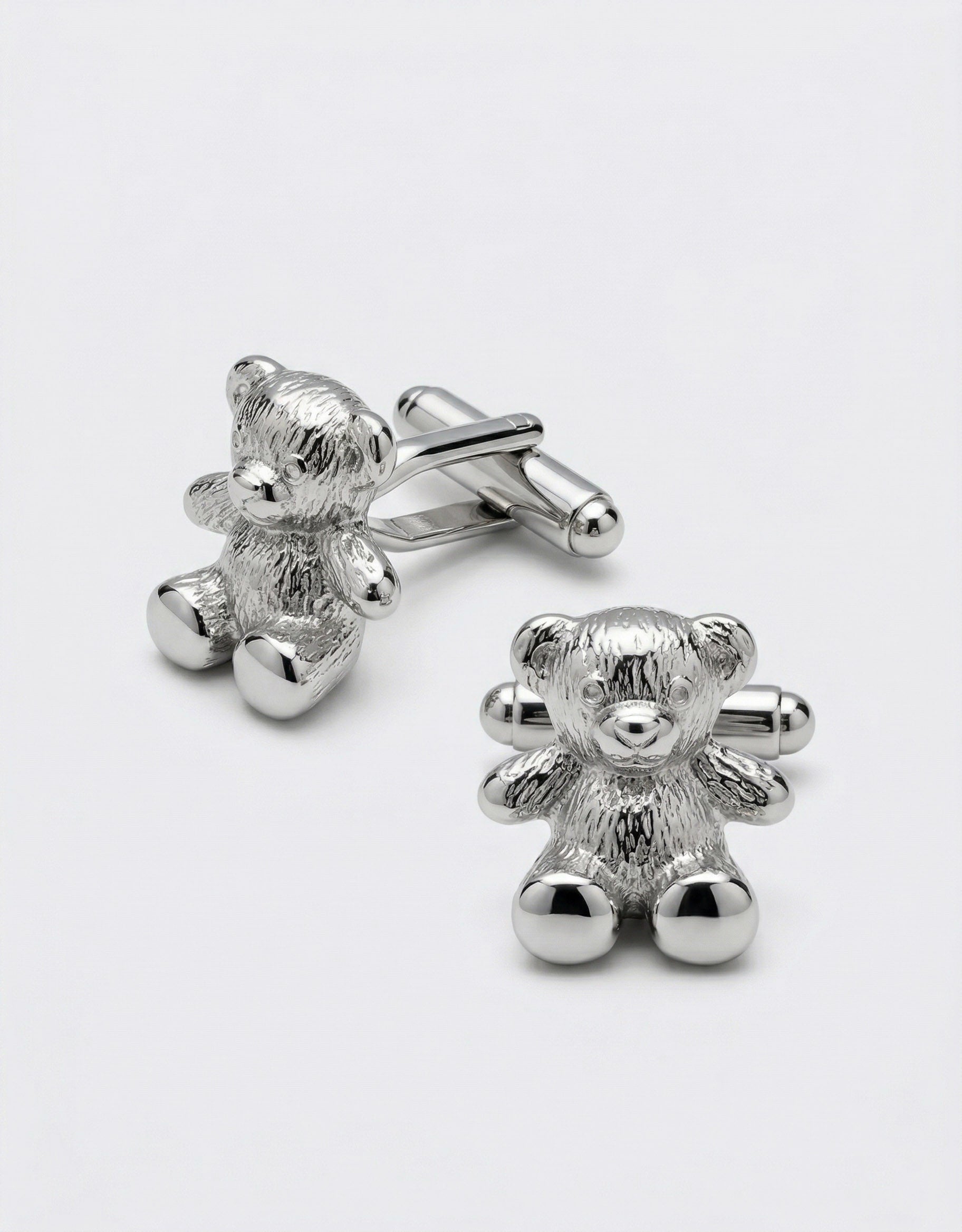MP Teddy Bear Cufflinks - Silver