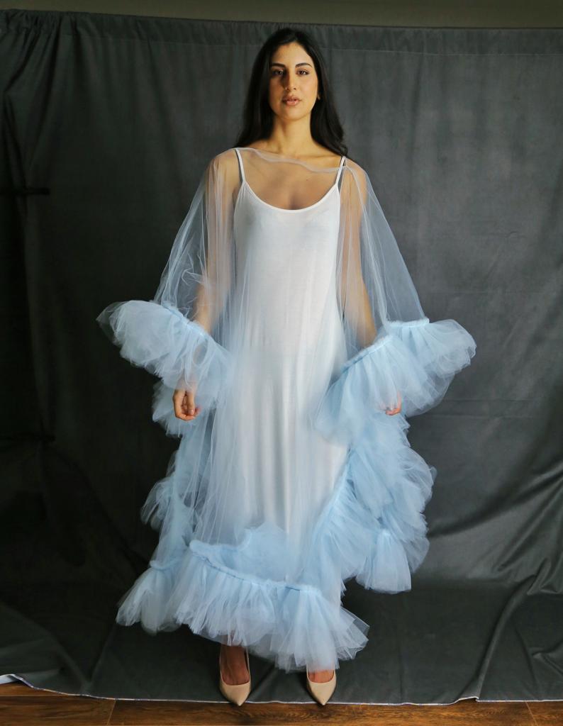 Tulle Overlay - Baby Blue