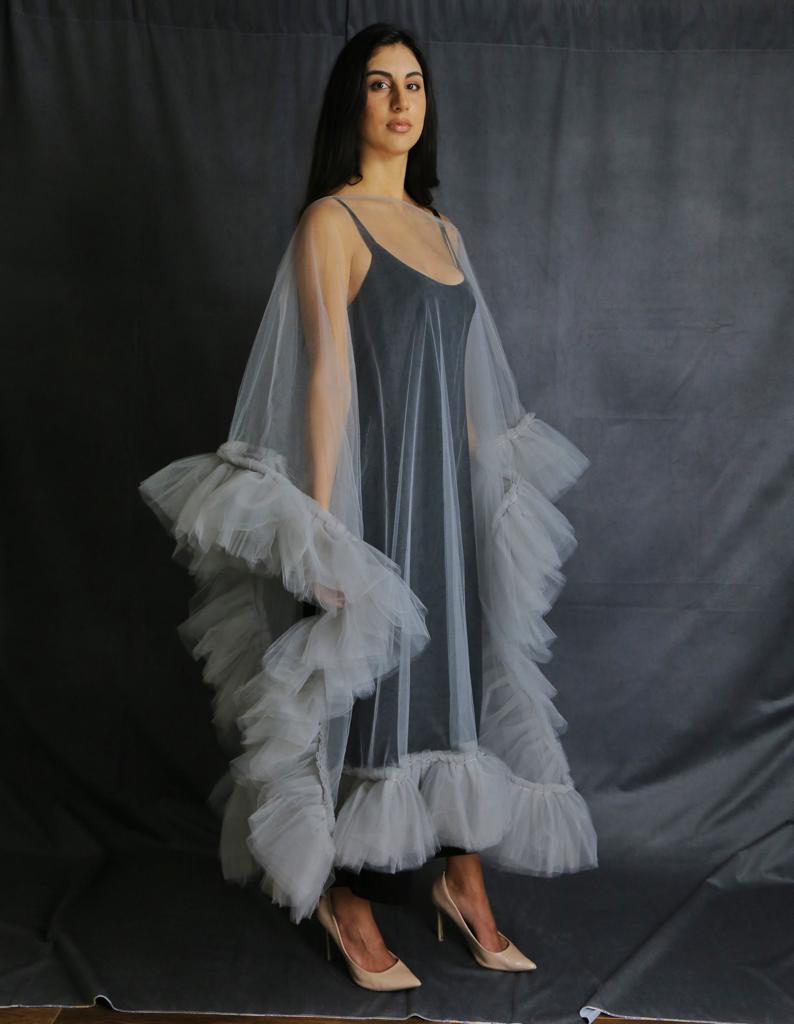 Tulle Overlay - Silver