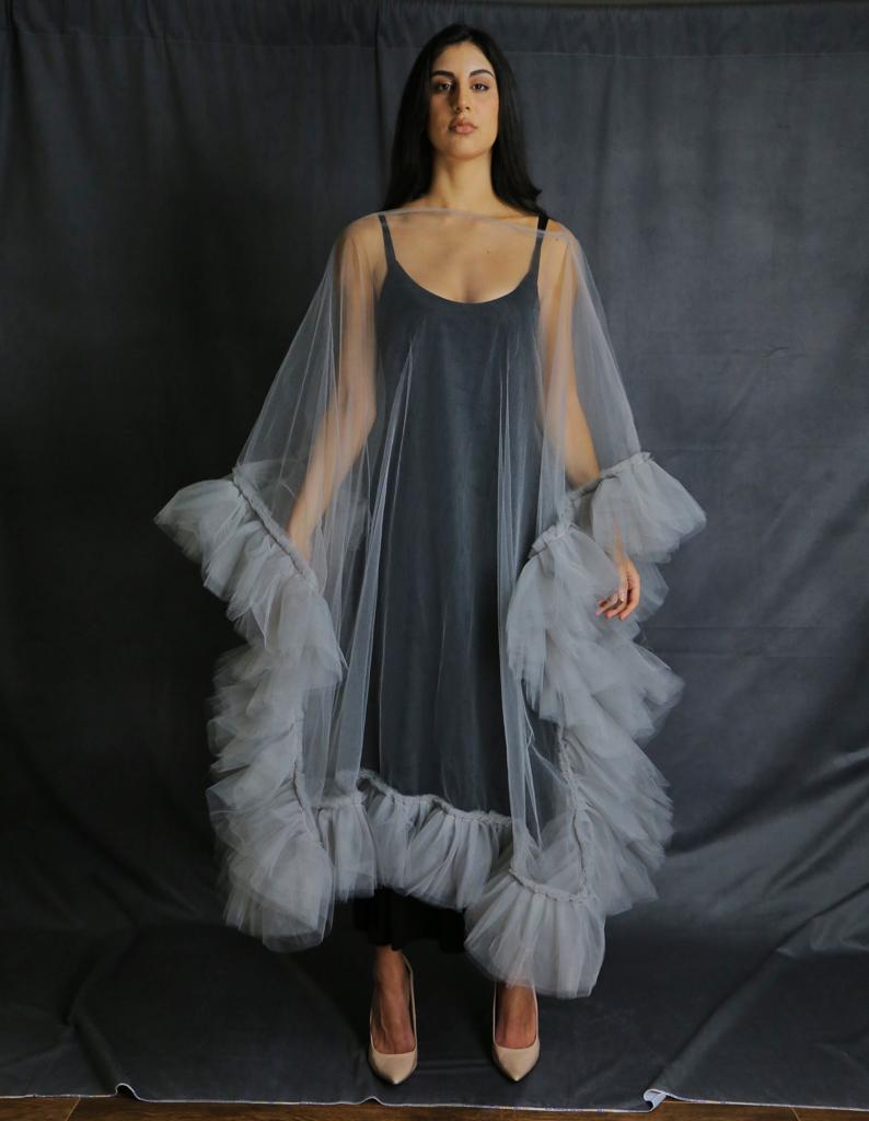 Tulle Overlay - Silver