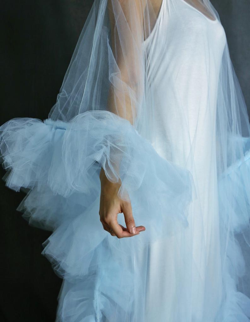 Tulle Overlay - Baby Blue