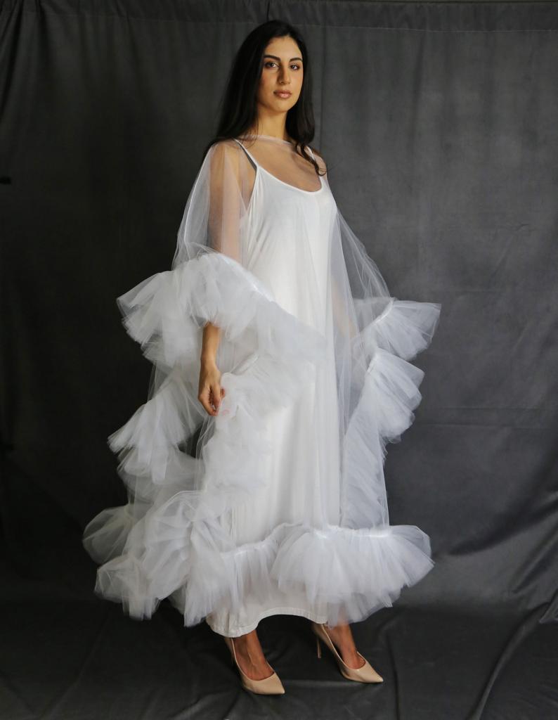 Tulle Overlay - White