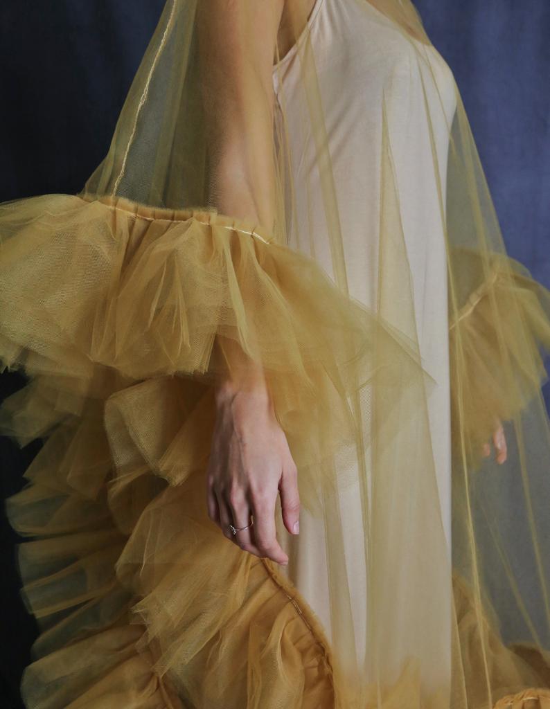Tulle Overlay - Gold