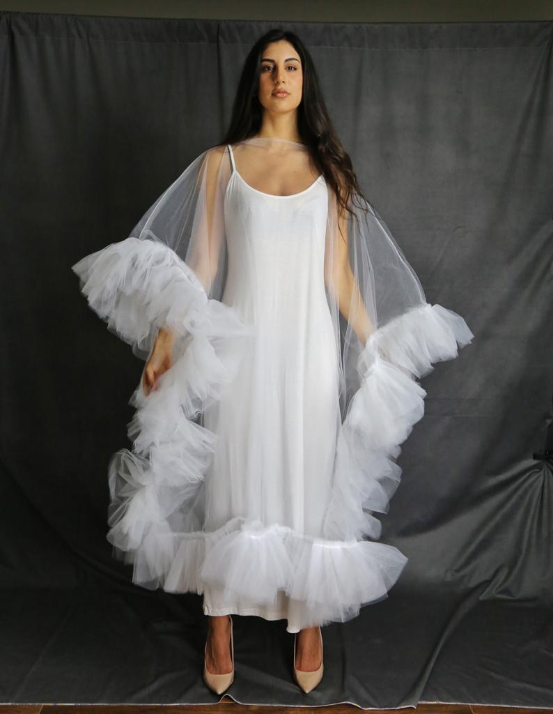 Tulle Overlay - White