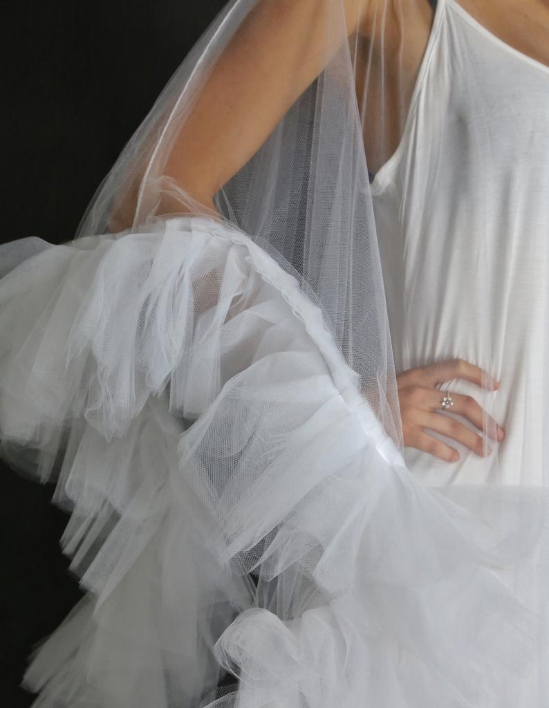 Tulle Overlay - White