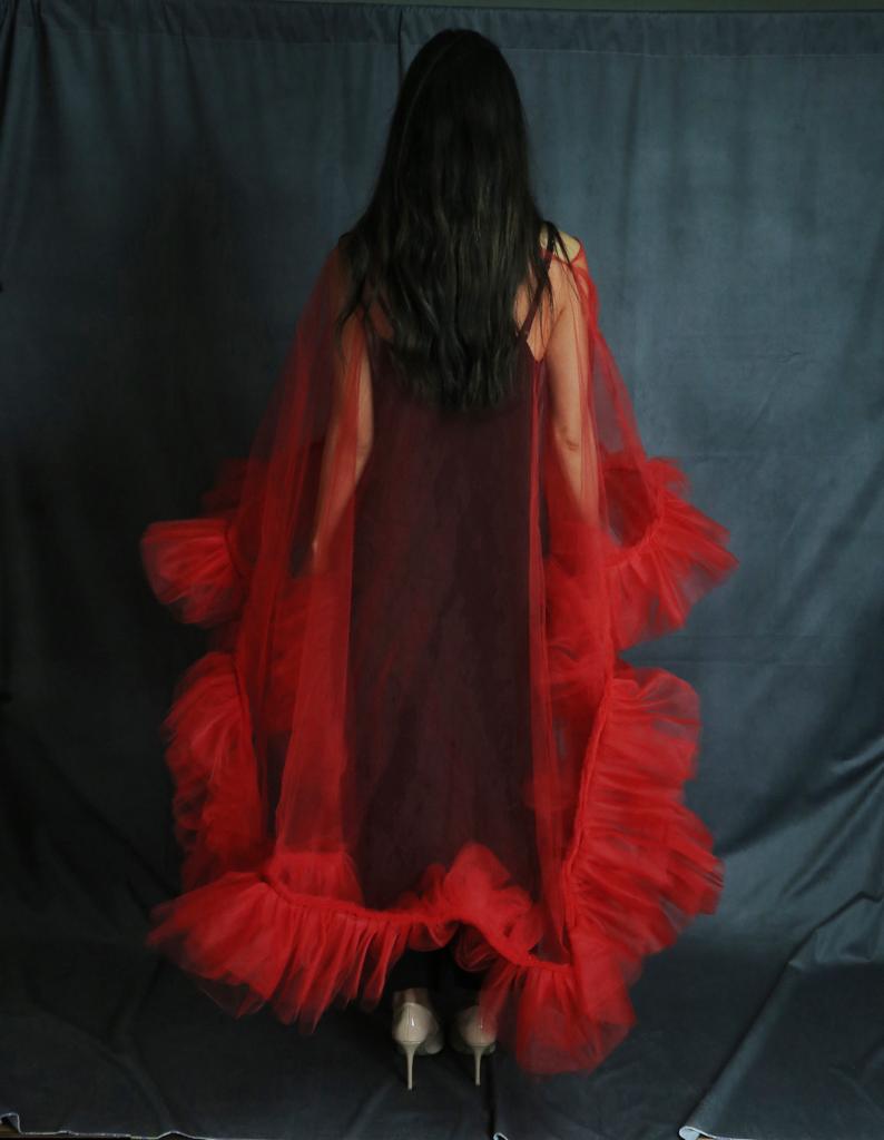 Tulle Overlay - Red