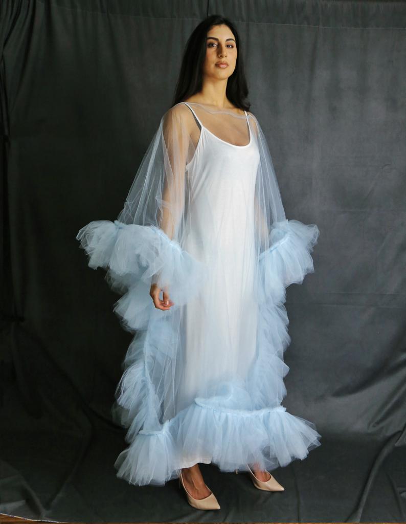 Tulle Overlay - Baby Blue